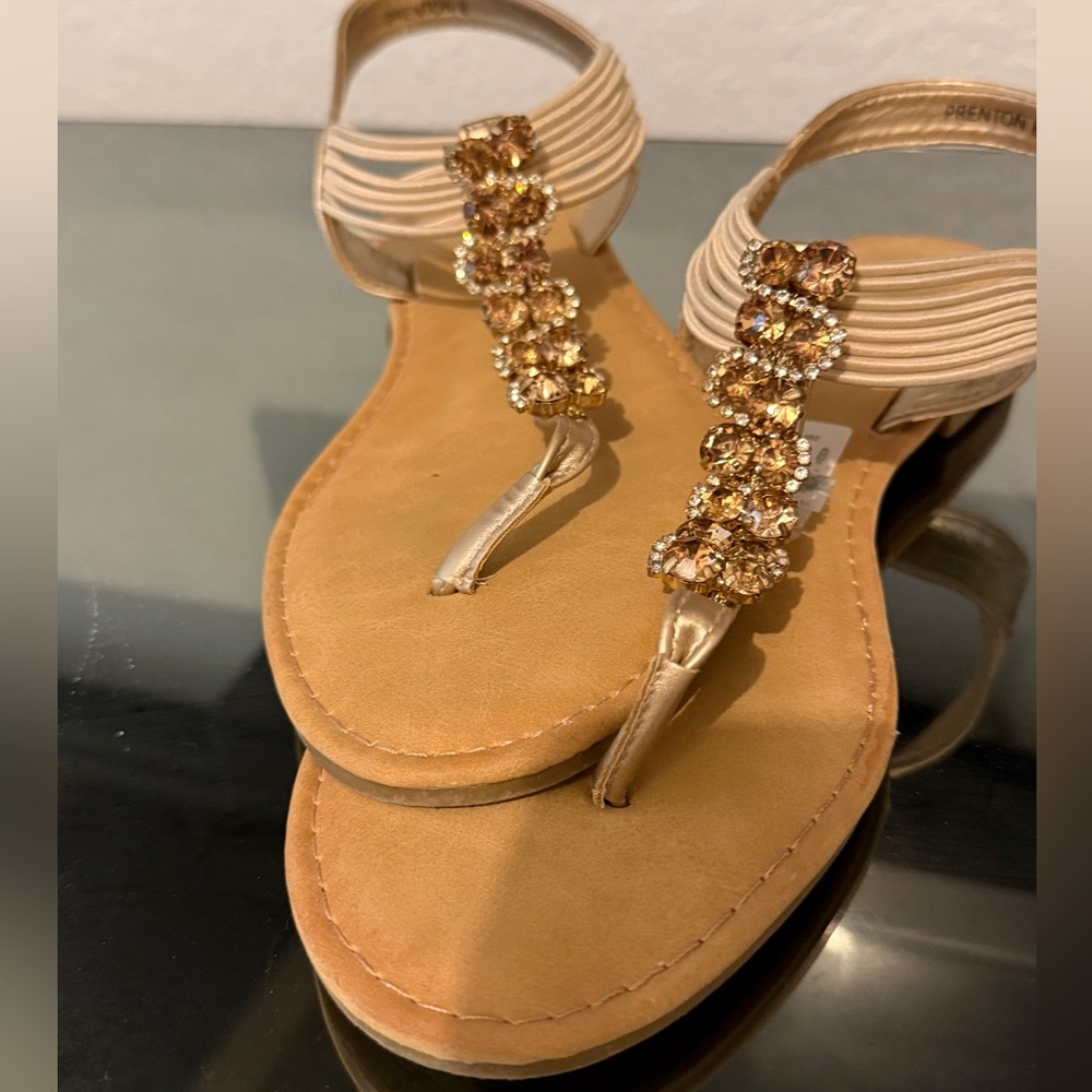 Elegant Gold Embellished Sandals